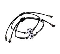POPETPOP Braccialetti da Calcio Coppia, Braccialetti Decorativi da Polso Chic Resistenti allo Sbiadimento, Accessori Compatti per Appassionati di Sport e Regali per Ragazzo Ragazza e Amici
