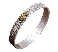 POPETPOP Braccialetto da Uomo Regolabile in Stile Religioso Sutra del Cuore, Bracciale Cinese Rigido Creativo per Uso Quotidiano e Feste, Design Liscio Sicuro la Pelle