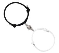 POPETPOP Braccialetto di Corda Nera per Bracciali Nodo Coordinati Regalo per Amicizia e Relazioni Bracciale di Filo per Uomo e Donna per Occasioni Speciali e Compleanni