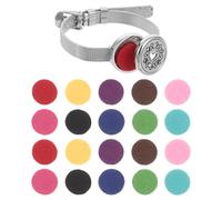 POPETPOP Braccialetto Profumato in Acciaio Inossidabile con Medaglione per Aromaterapia Diffusore di Oli Essenziali Regolabile Ricaricabile per Donne e Ragazze