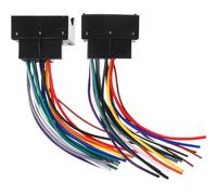 POPETPOP Cablaggio Autoradio per Auto Stereo 2 Pezzi Connettore Abs Nero senza Taglio Fili Compatibilità Ampia per Impianto Stereo Auto