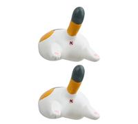 POPETPOP Calamite per Frigorifero a Forma di Gatto 2 Pezzi Adesione Magnetica Super Potente in Plastica e Resina, Gadget Decorativo e Divertente per Ufficio e Armadio