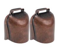 POPETPOP Campanella da Agricoltura 2 Pezzi in Ferro Portatile per Cavalli Mucche Pecore Suono Forte e Superficie Liscia 62g Dimensione l per Allevamento