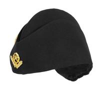 POPETPOP Cappello a Forma di Barca Stile Marinaio Russo Nero Decorativo e Confortevole per Eventi Cosplay e Altre Occasioni