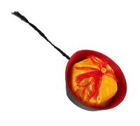 POPETPOP Cappello Cinese con Treccia a Coda di Cavallo, Accessorio per Costume Hanfu Tradizionale, Copricapo Orientale per Spettacoli Teatrali e Cosplay, Berretto Elegante Colore Nero