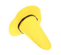 POPETPOP Cappello da Strega Cappello Alto Portatile Giallo in Feltro Spesso e Pieghevole per Costume Halloween Donna e Eventi Cosplay