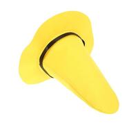 POPETPOP Cappello da Strega Halloween in Feltro Giallo Leggero e Portatile Design Unico, Cappello a Cilindro Alto per Decorazioni e Feste in Giardino o Veranda