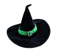 POPETPOP Cappello da Strega in Velluto per Feste di Carnevale e Party Costume, Cappello Nero a Punta Fibbia, Accessorio Originale per Donna Colore Casuale