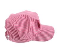 POPETPOP Cappello Ferroviario per Rosa, Cotone Regolabile a Otto Pannelli | Look Giocoso a Righe Rosa e Bianche, Facile da Curare, per Set Infantili e Foto di Gruppo