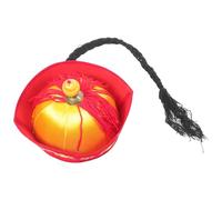 POPETPOP Cappello Imperatore Cinese da Uomo per Cosplay e Rappresentazioni | Decorativo, Stile Antico Cinese, Accessorio da Costume, Confortevole, per Ruolo, Collezione, Feste