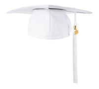POPETPOP Cappello per Maturità Bianco 2025 con Nappina Regolabile | Graduation Top Hat, Cap With Tassel, Graduation Photo Props, Back To School Party