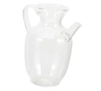 POPETPOP Caraffa in Vetro per e Latte con Riutilizzabile per Ufficio e Colazione Contenitore Raffreddante per Bevande e Tè Design Semplice e per Uso