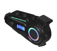 POPETPOP Casco Moto con Cuffie Auricolari Dispositivo Comunicazione con Cancellazione Rumore LED Luminosi Accessorio per Dirt Bike e Ciclismo