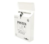 POPETPOP Cassetta Postale Vintage in Ferro con Serratura Buca Lettere da Parete per Casa e Ufficio Grande Capacità per Documenti e Giornali Design Retro Rustico Robusto e Facile da