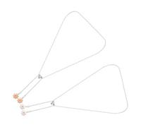 POPETPOP Catena per Auricolari Wireless in Lega 2 Pezzi, Leggera e Funzionale per Liberare le Mani, come Catenella per Occhiali da Vista Bianca e Rosa