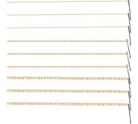 POPETPOP Catena per Chioma con Estensioni e Clips 9 Pezzi Alluminio Oro, Accessori per Capelli Donna, Stile Punk e Delicato, Clip Resistenti per Acconciature Speciali