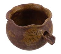 POPETPOP Ceramic Circulating Fountain Jar with Waterfall Spitter Weatherproof Garden And Indoor Tabletop Pot for Patio Courtyard Relaxing Water Flow Rustic To Contemporary Decor