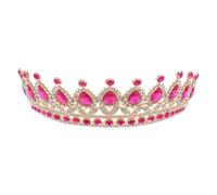 POPETPOP Cerchietto da Sposa Corona a Goccia in Lega e Zirconia | Lavorazione Accurata, Leggero e Comodo per Ore, Stile Elegante e Grande per Matrimonio e Sfilata