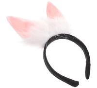 POPETPOP Cerchietto Orecchie Coniglio Rosa Accessorio Costume Coniglio per Feste Cosplay Adatto Donne e Ragazze