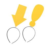 POPETPOP Cerchietto per Chioma a Forma di Freccia 2 Pezzi Punto Esclamativo Giallo Copricapo Divertente per Feste Compleanni e Halloween Accessori Creativi per Donne e Ragazze
