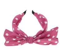 POPETPOP Cerchietto per Chioma Donna con Fiocco a Orecchie di Coniglio Rosa, Fascia Larga Versatile dal Design Vintage Semplice alla Moda