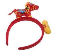 POPETPOP Cerchietto per Feste di Capodanno Decorazioni Forma di Cavallo e Lingotto Accessori per Capelli in Crine di Cavallo Fasce per Capelli per Capodanno Cinese