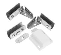 POPETPOP Cerniera per Porta in Vetro per Armadio in Acciaio Inossidabile, Resistente e Versatile, Adatta per Uso Domestico Design Elegante senza Cornice