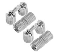 POPETPOP Cerniere a Barilotto in Ottone 8 Mm per Mobili, Cerniera Nascosta per Ante Armadi Apertura 180° per Scatole di Legno e Portagioie, Set da 4 Pezzi per Ferramenta Mobili da Cucina