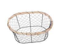 POPETPOP Cestino in Filo di Ferro per Frutta e Pane con Design Ventilato Resistente e Decorativo per Cucina e Tavola come Cesta per Raccolto e Stoccaggio Alimenti