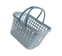 POPETPOP Cesto Plastica Portafrutta Medio Blu Resistente e Portatile per Spesa e Stoccaggio Multifunzione per Frutta e Snack in Cucina o Supermercato