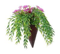 POPETPOP Cesto Sospeso di Pianta Verde Fiore Simulato Falso Arredamento Artificiale Cesto di Fiori Pensili Artificiali Decorazione delle Piante da Parete Davanti Vegetazione Vivaio Plastica