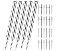 POPETPOP Chiodi a Doppia Testa per Battiscopa Filettati Set da 100 Pezzi Zincati con Manicotto per Installazione senza Trapano Fissaggi Invisibili per Rifiniture Mobili Gradini e Scale