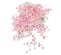 POPETPOP Cinque Stelle in Resina Rosa 10 Pezzi per Nail Art e Accessori Fai da Te, Facili da Usare e Versatili, per Fermagli per Chioma e Scarpe