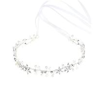 POPETPOP Cintura da Sposa Strass e Fiore in Perle, Accessorio Elegante Regolabile Nastro 1 Metro, Cintura in Vita Versatile per Matrimonio, Banchetti e Fotoreporter