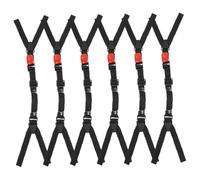 POPETPOP Cinturini per Mento Casco di Sicurezza, Regolabili con Fibbia Rapida, Resistenti e Confortevoli per Protezione Testa in Edilizia e Sport, Set da 6 Pezzi Rosso