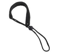 POPETPOP Cinturino per Fotocamera DSLR Regolabile Antiscivolo in Intrecciata Nero per Reflex Digitale Sicurezza Anticaduta e Antismarrimento