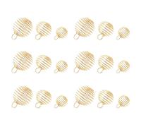 POPETPOP Ciondoli Gabbie per Perline Elastiche e Resistenti 30 Pezzi in Lega Dorata per Realizzare Collane per Creazione Gioielli Fai da Te