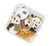POPETPOP Ciondolo Panda Portachiavi in Lega Resistente, Accessorio Decorativo Per Borse Multifunzione, Forniture Per Gioielli Fai Da Te, Regalo Per Appassionati Di Animali e Artigianato