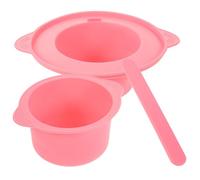 POPETPOP Ciotola in Silicone per Fusione della Cera 400 Ml Resistente Alte Temperature con Bastoncino per Miscelare Maschere, Contenitore Pratico per Sciogliere la Cera, per Riutilizzabile