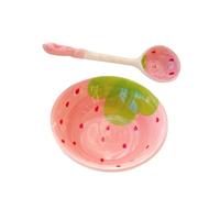 POPETPOP Ciotole in Tema Frutta con Cucchiaio Design Fragola Ciotola Zuppa e Multifunzionale Decorativa e Resistente per Uso e Regalo Originale
