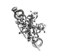 POPETPOP Clip Accessorio Elegante per Chioma Vintage in Lega Argento con Nodo Celtico per Acconciature e Chignon Disordinati, per Donne e Ragazze