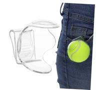 POPETPOP Clip Cintura per Palline Tennis in Abs Trasparente Supporto 1 Previene Rotolamento Sfera Allenamento Sportivo e Utilizzo Terreno