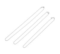 POPETPOP Collana a Maglie Da Uomo Set 3 Pezzi in Metallo e Rame, Catena Cubana 2mm Lucida, 18-20-22 Pollici, Accessorio Per Feste, Compleanni e Look Casual