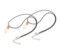 POPETPOP Collana Bottiglia di Vetro e Semi di Senape 2 Pezzi Gioielli Cristiani di Incoraggiamento Ciondolo Mini Fiala in Pelle PU Accessorio Spirituale Unisex per Fede Quotidiana