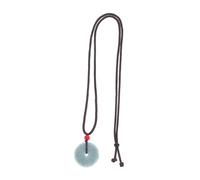 POPETPOP Collana Ciondolo in Jade Verde per Donna Adulta, Design Retrò Incisioni Intricate, Resistente a Usura e Sbiadimento, per Occasioni Formali
