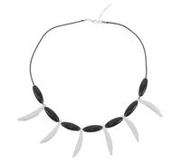 POPETPOP Collana da cavernicolo: collana regolabile con dente da cavernicolo con perline - Gioielli tribali da cavernicolo - Ciondolo con dente in resina per uomo e donna - Accessori per costumi da