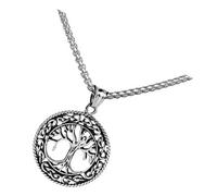 POPETPOP Collana da Donna e Uomo Ciondolo Albero della Vita, Catena in Acciaio al Titanio Resistente, Delicata Collana al Collo Unisex per Feste e Riunioni, Simbolo di Energia e Rinascita