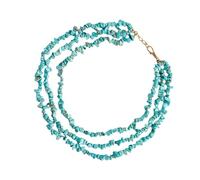 POPETPOP Collana Donna Boho in Pietre Naturali Multistrato con Catena Frammenti Elegante per Ragazze e Donne Gioielli da Indossare Quotidianamente e Regalo