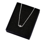 POPETPOP Collana in Argento con e Diamanti, Catena Clavicola Vintage per Feste e Serate tra Amiche