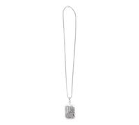 POPETPOP Collana Quadrata in Acrilico e Metallo Argento, Delicata e Facile da Indossare, Regalo Creativo per Bambina la Stagione delle Vacanze